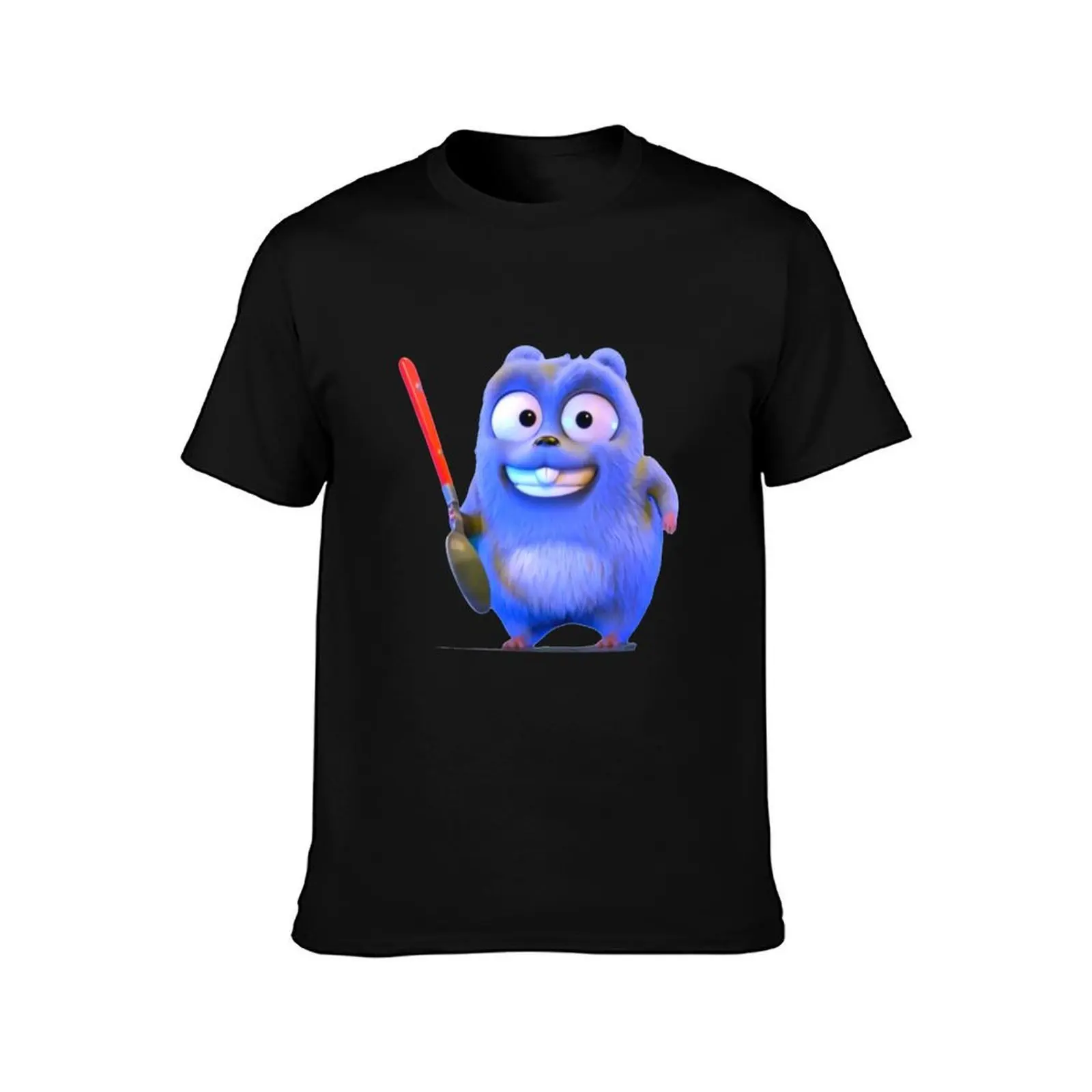 lemmings with smile and spoon T-Shirt man t shirts cotton T-Shirt