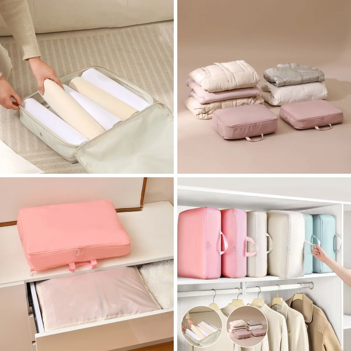 1PC Foldable Clothes Storage Bag Down Jacket Compression Storage Bag Expansion Organizer Heavy Duty Moving Bags