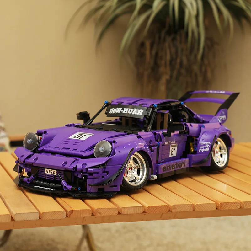 2025年ニューハイテクシティリモートコントロールスポーツカービルディングブロックモデルMoc改造車両ブロックDIY組み立ておもちゃ男の子向け