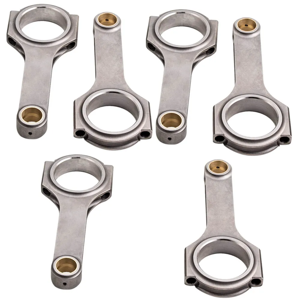 Connecting Rod Rods for BMW M50 M52 B25 TU 24V Bielle Pleuel Forged 4340 Shot Peen Crankshaft Floating Pin