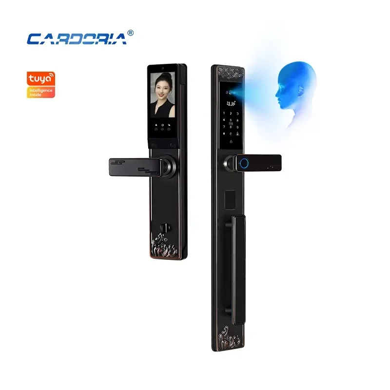 2026 Smart Lock High-End Double Door Password Fingerprint Electronic Lock WiFi Full Automatic Stainless Steel for view 2