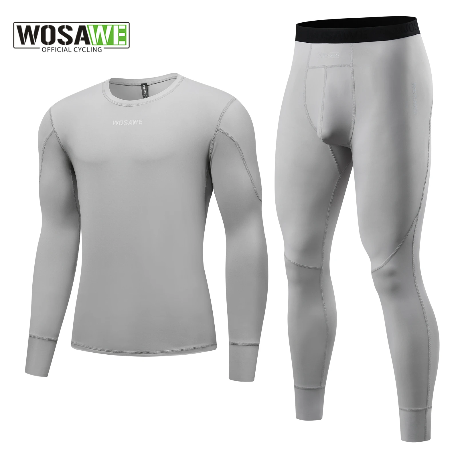 

Men's Thermal Base Layer Set Motorcycle Riding Yoga Gym Quick Dry Moisture Wicking Warm Underwear Top & Pants for Cold Weather