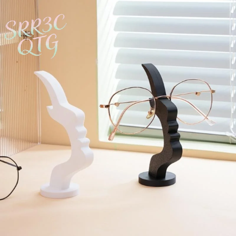 Hot Eyeglass Stand Glasses Stand Bar Shape Human Side Face Interesting Simple Glasses Stand Ornaments