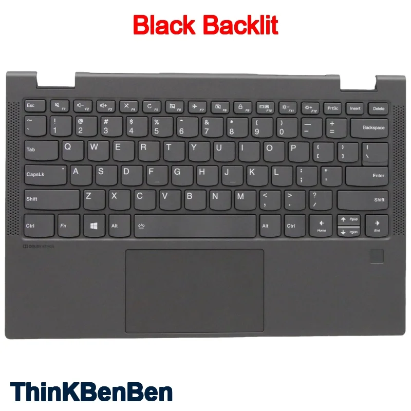 

Black Upper Case Palmrest Shell Cover Backlit Keyboard For Lenovo Yoga C640 13 13IML LTE 5CB0W43790 5CB0W43808