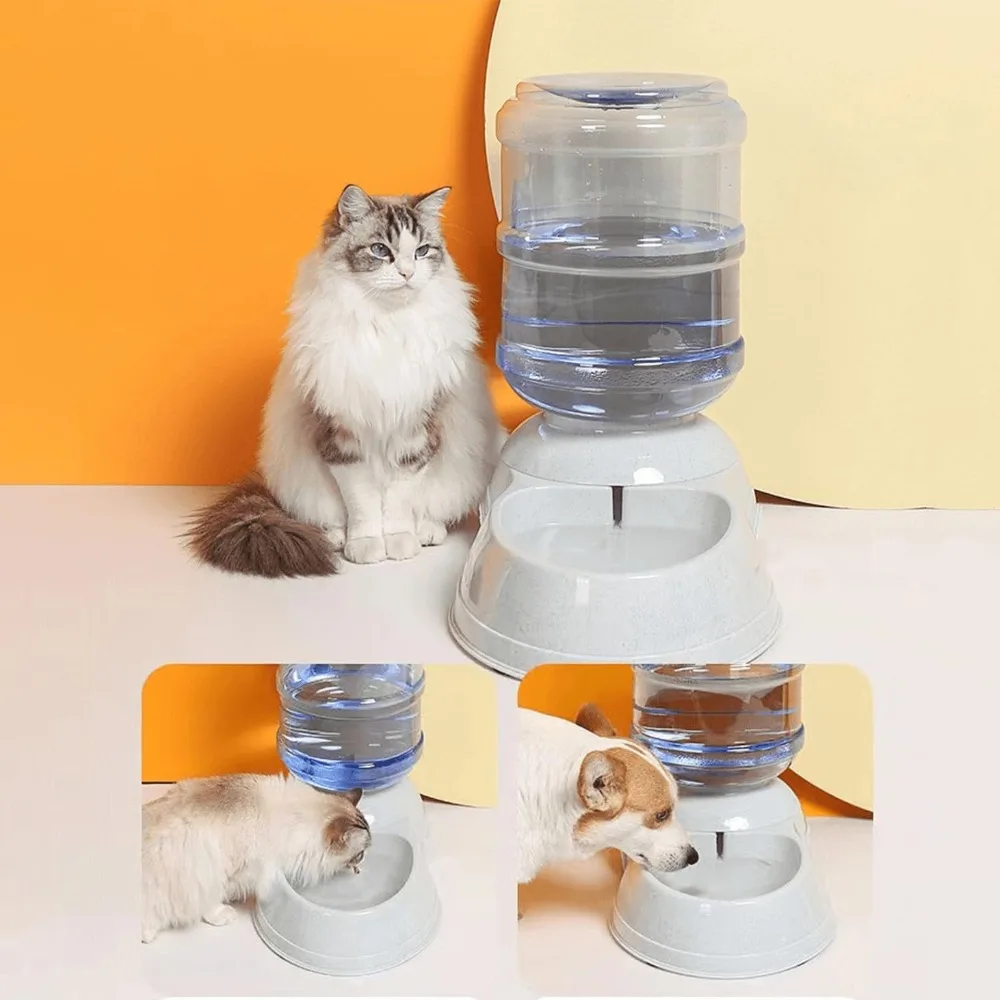 11L Automatic Dispensing Drinker Pet Feeder Drinking Bottle Cats Automatic Water Reservoi Convenient Pet Basin Bowl Food Utensil - view 2