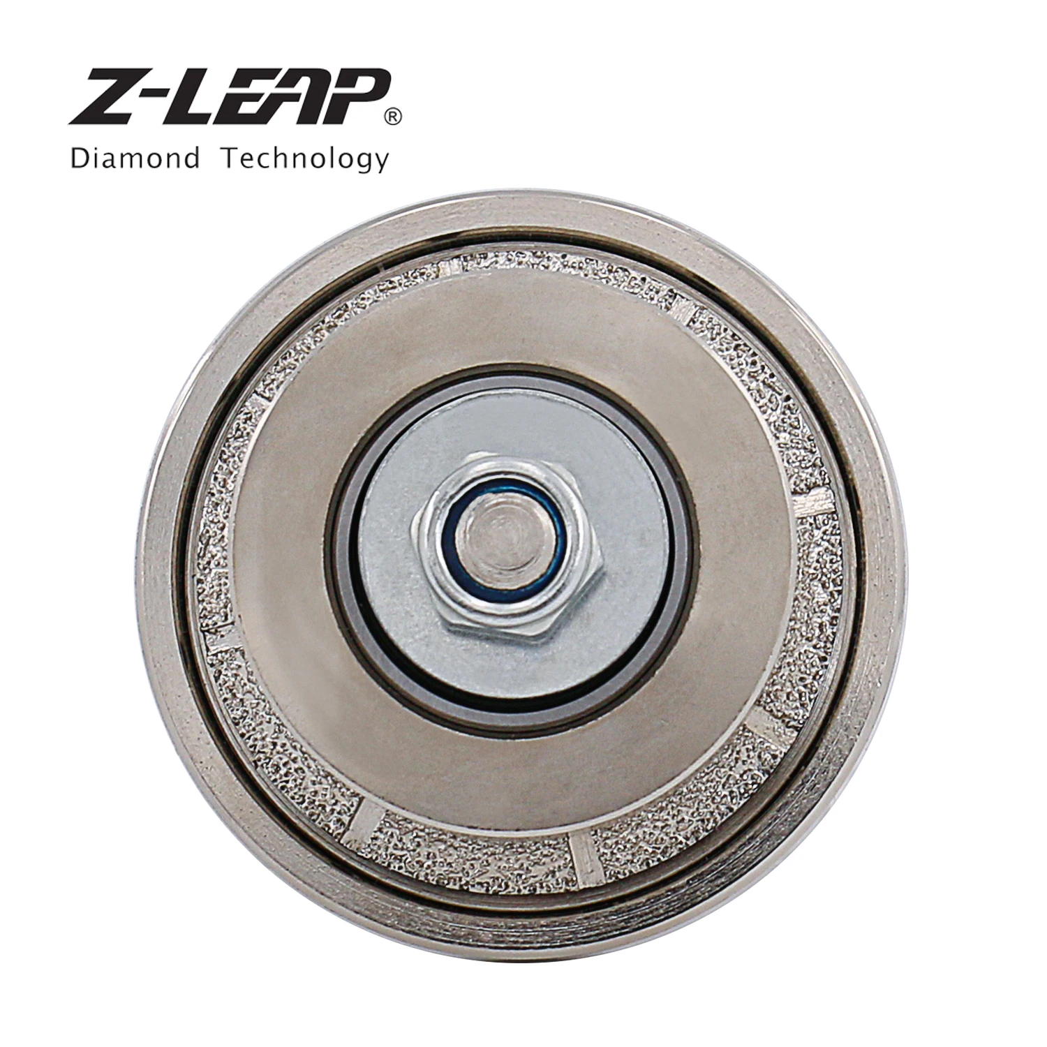 Z-LEAP Diamond Hand Profiler B5 ,Half Bullnose Vaccum Brazed Profile Wheel Metal Cover Router Bit for Marble Granite