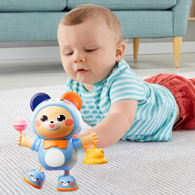 

Musical Moving Toys Bear Shape Dancing Crawling Toy Early Education Tool Development Learning Music Toys For Kids Aged 0-18