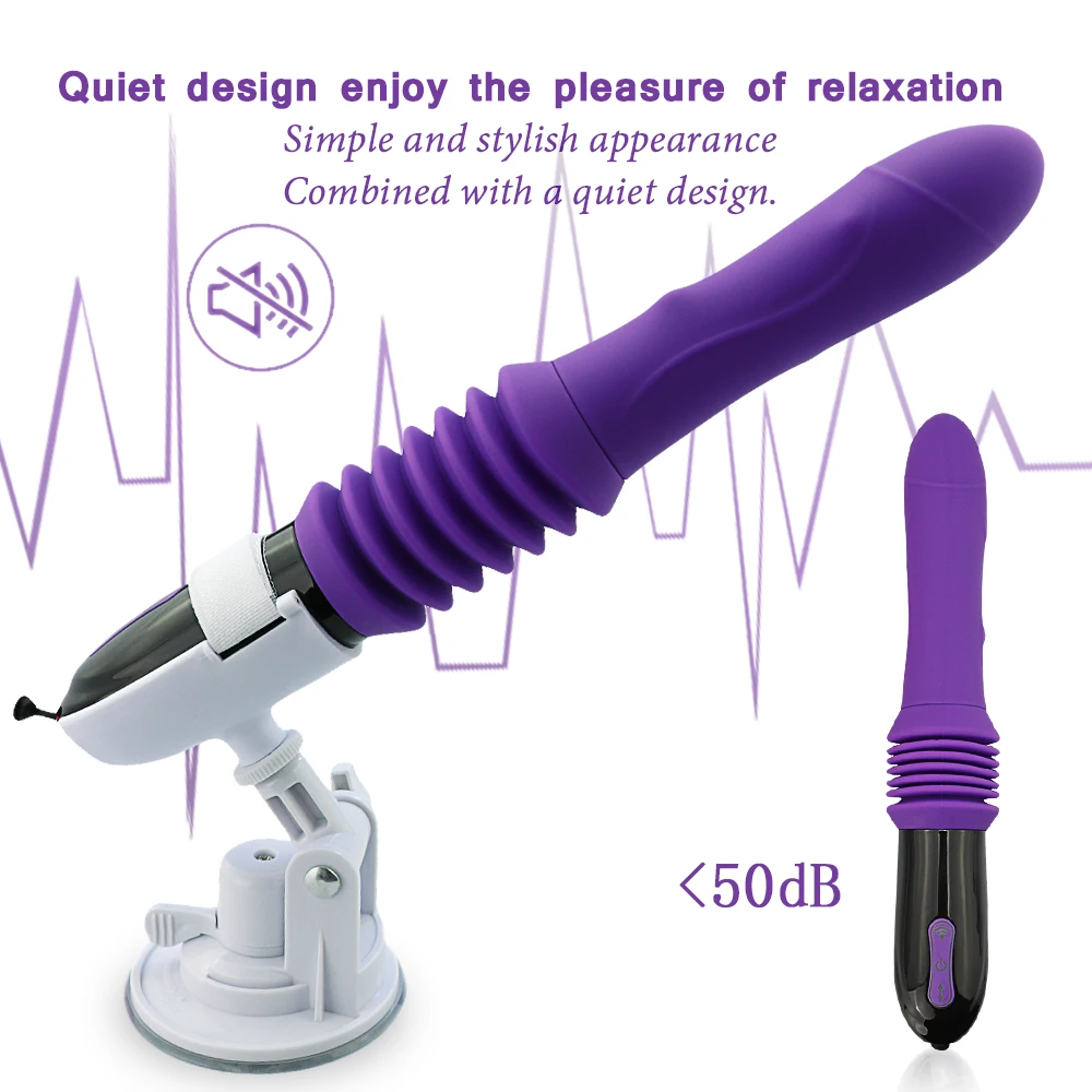 Thrusting G Spot Dildo Vibrator Clitoral Vaginal Nipple Anal Stimulator with Telescopic Vibrating Modes Adult Sex Toy for Couple