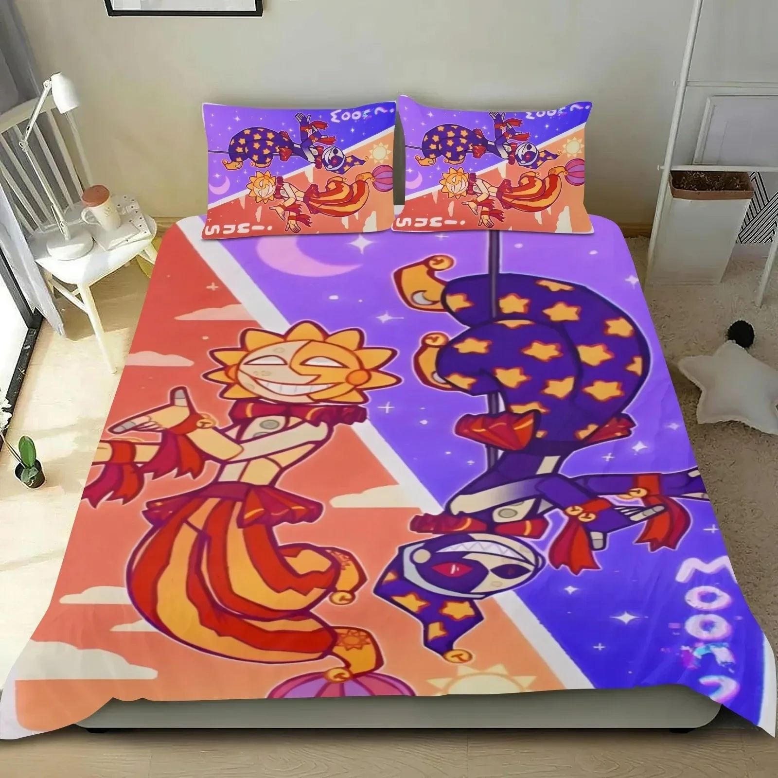 FNAF Sundrop Moondrop Duvet Cover 3D Exquisite Digital Printing Bedding Set Comforter Bed Youth Home Decor Kids Boys Gift