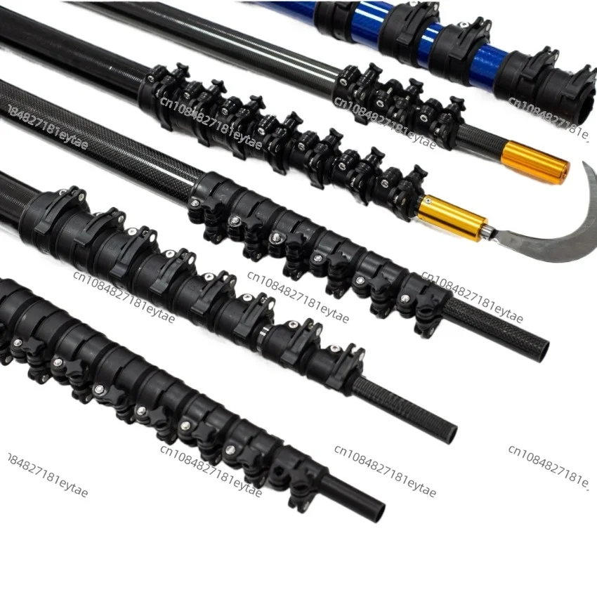 15ft Carbon Fiber Telescopic Extension Pole Agricultural Tool for Fruit Picking Harvesting High Reach Catcher Equipment