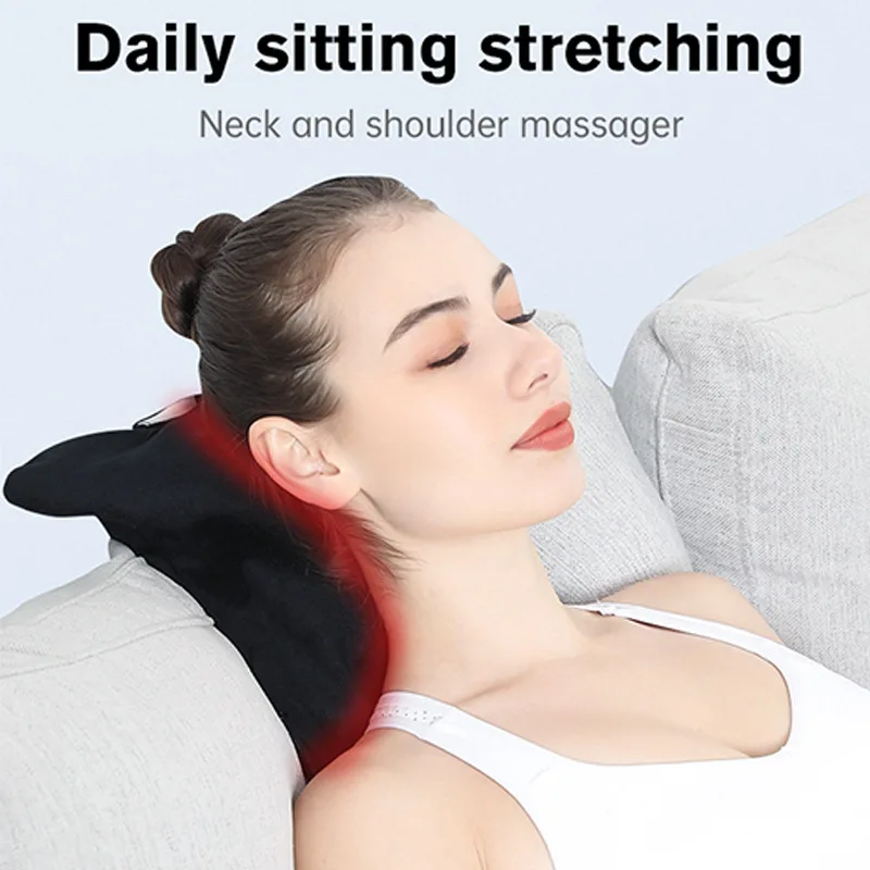 Cervical massage pillow Multifunctional pillow Cervical spine stretcher neck and shoulder massager vertebra relaxant