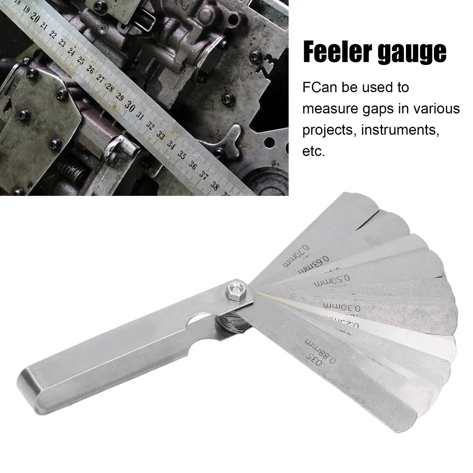 Stainless Steel Feeler Gauge Thickness Measurement Tool for Seam Adjustment