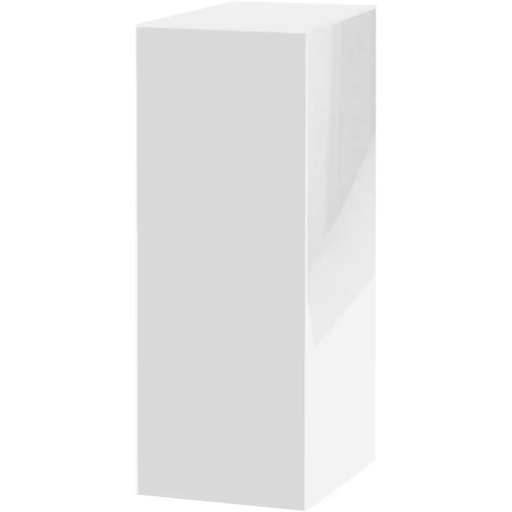 

12 x 12 x 40 White Acrylic Display Riser, 5-Sided Hollow Cube, 3/16 Thick, Art Easel Pedestal