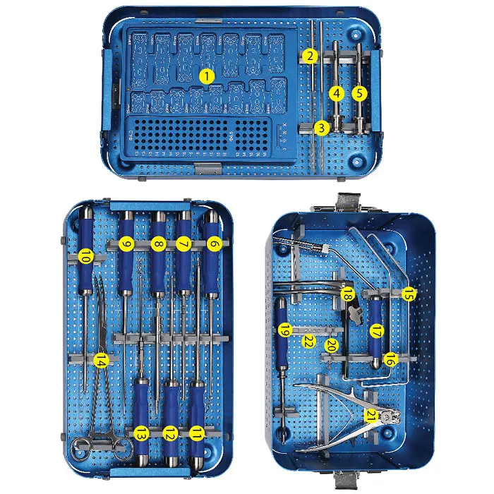 Orthopedic Surgical Instruments Spinal Anterior Cervical Plate System Instrument Set for Cervical Surgery Spine