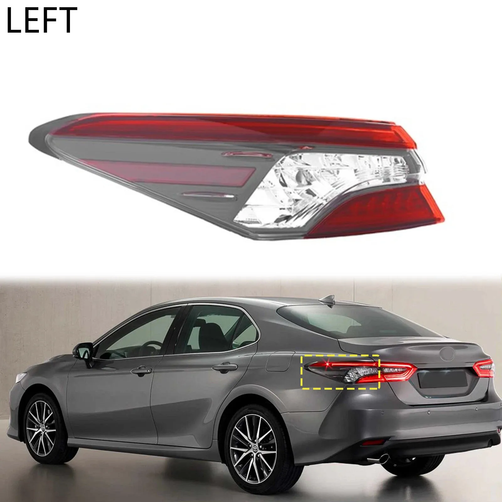 

Rear LED Outer Tail Light Driver Left Side For 2021-20234 Toyota Camry XLE XSE