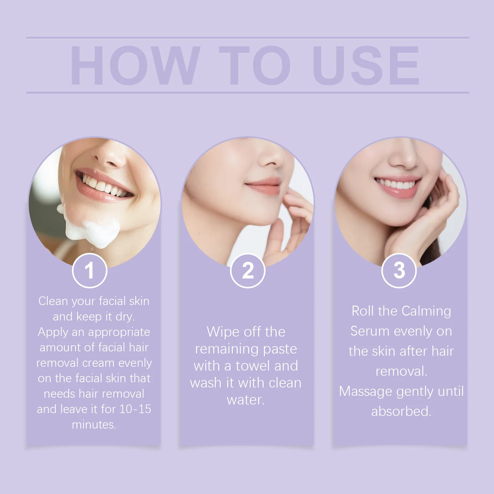 

Face Hair Remove Cream Calming Serum Kit Painless Remove Hair Smooth Skin Repair Shave Discomfort Facial Body Hair Removal Kit