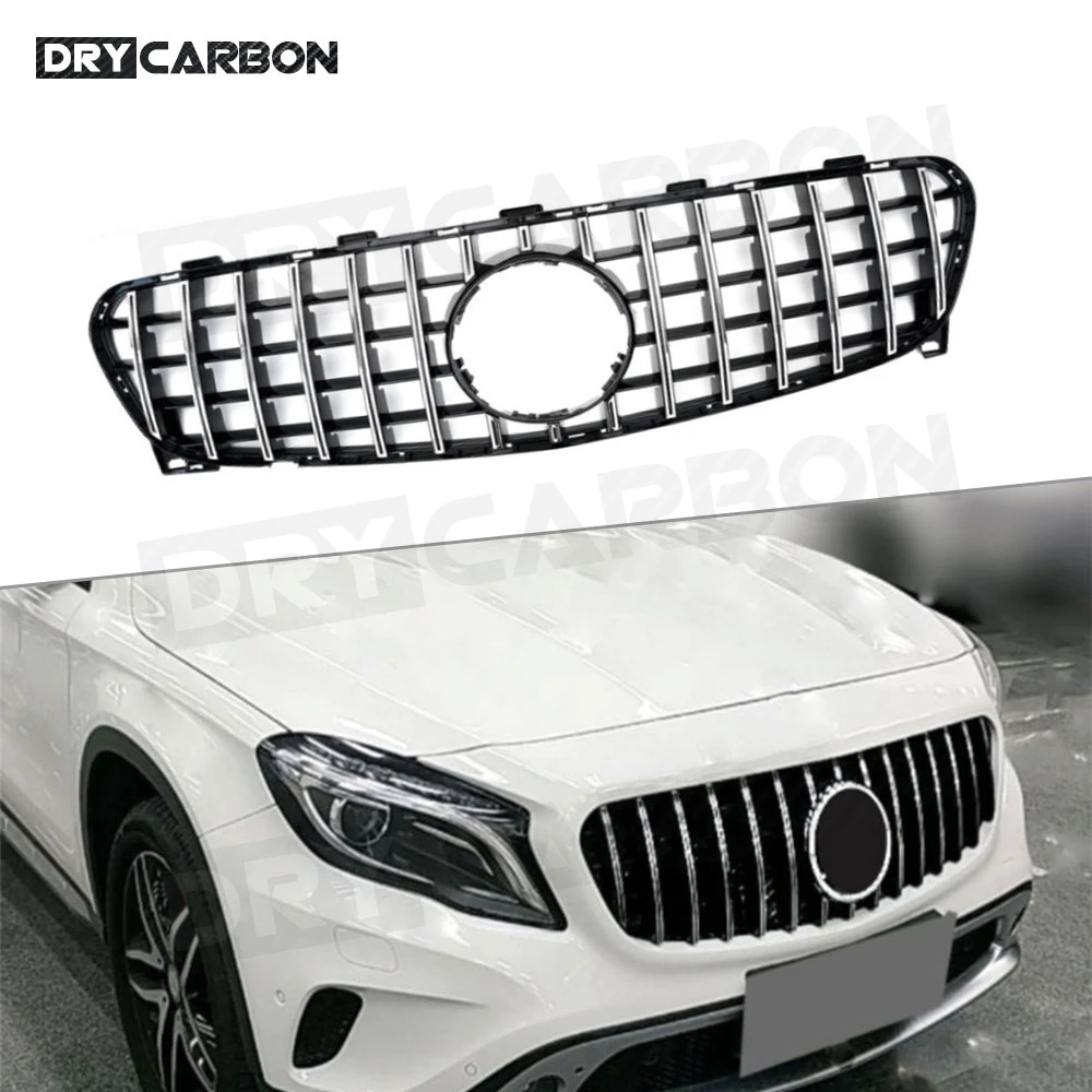 

ABS Front Grille Bumper Black Silver Suitable for Mercedes Benz GLA Class X156 GLA180 GLA200 GLA250 GLA45 2014 - 2016 Car