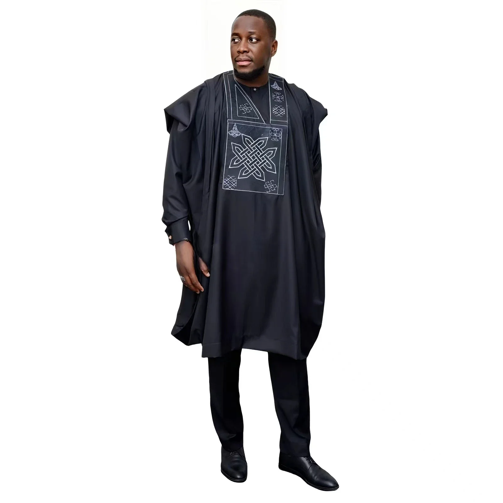 African Clothes For Man Bazin Riche Embroidery Design Top Long Sleeve