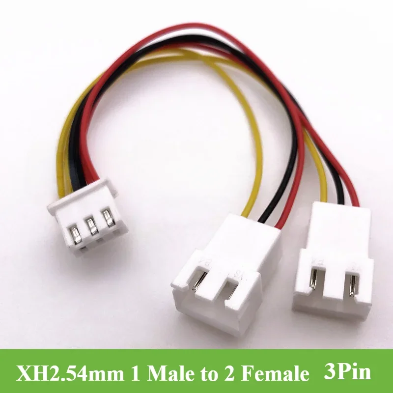 1/5/10Pcs/lot XH2.54mm 1 to 2 Way Mini Fan Cable GPU 2/3/4/5/6Pin CPU PWM Fan Connector Cable Lead Y Splitter Split Two Fan Line