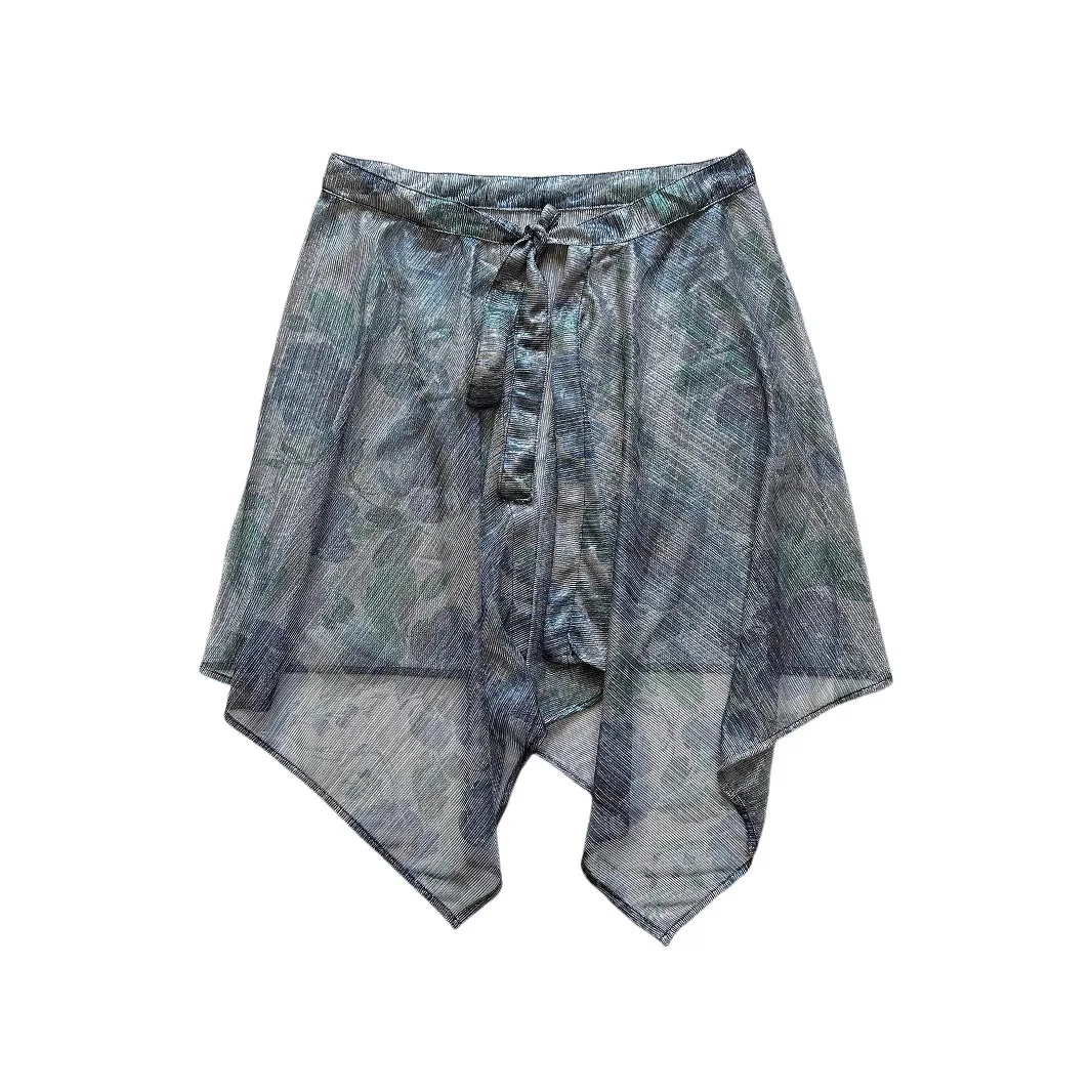 Umi mao primavera verão moda versátil saia capa de uma peça amarrar meia saia praia natação outerwear hip capa saia