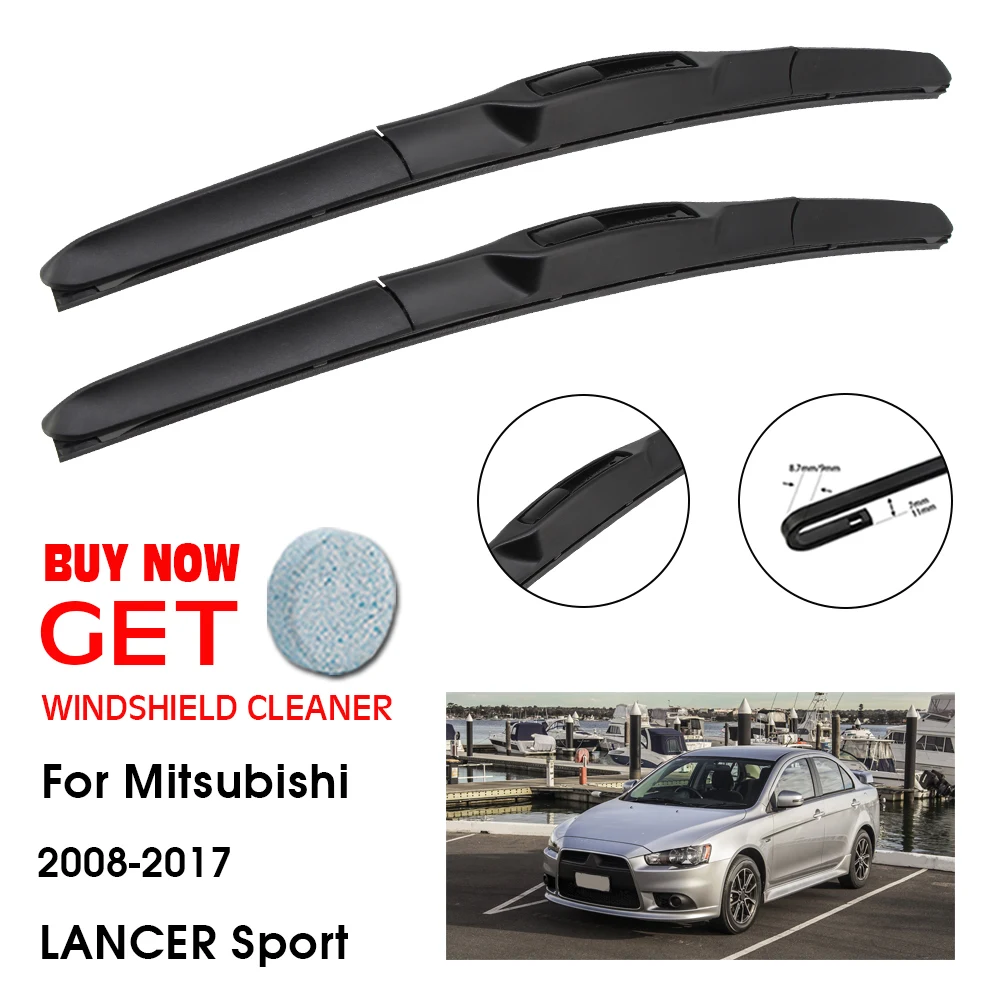 

Car Wiper For Mitsubishi LANCER Sport 24"+16" 2008-2017 Front Window Washer Windscreen Windshield Wipers Blades Accessories