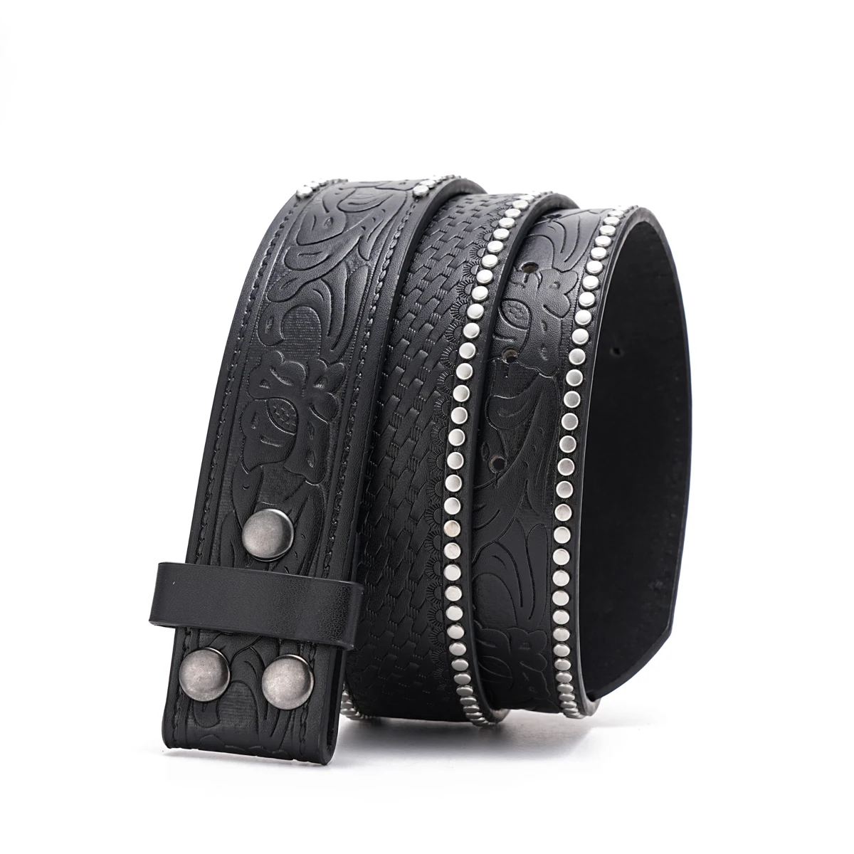 A suitable for leisure business gifts for men and women PU buckle belt (punch)