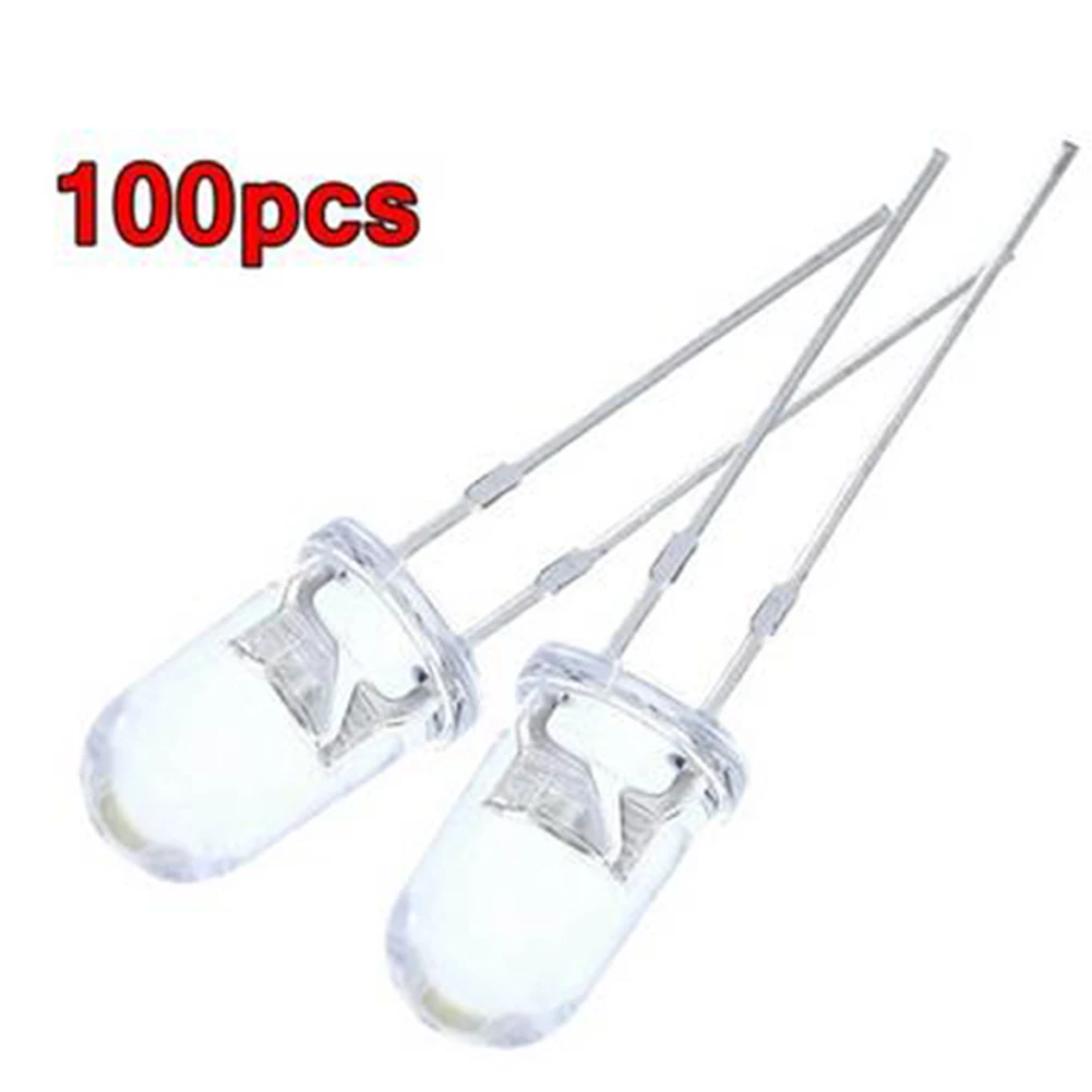 100pcs 3mm RedBlueGreenWhiteYellow LED Bulbs Long Lasting and Energy Efficient Illumination in Dome Super Bright Lighting