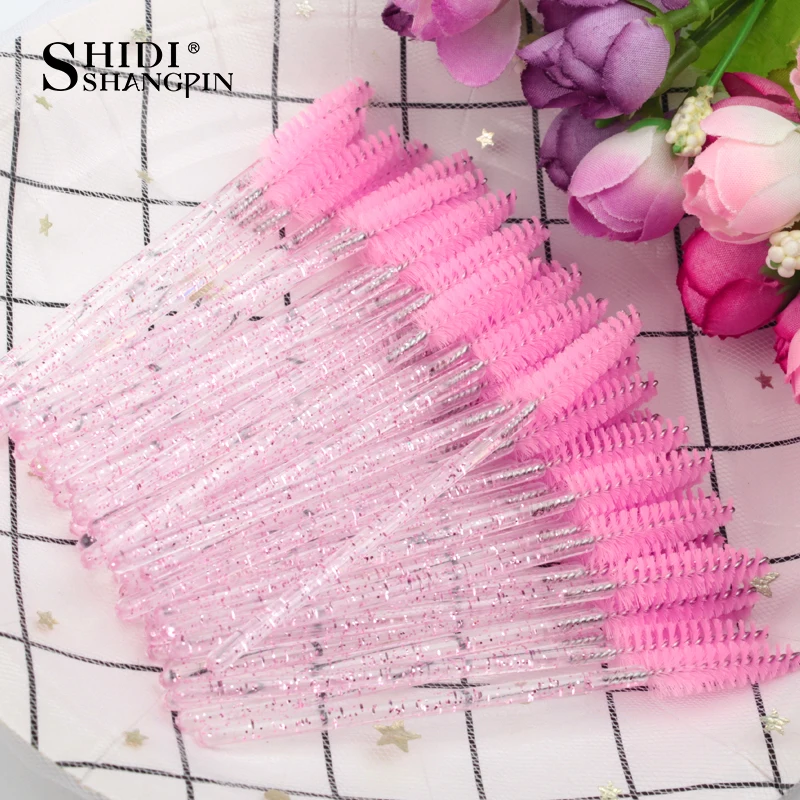 5/50 قطعة المتاح رمش فرش الرموش تمديد مزيج أدوات ماكياج الحاجب فرشاة عصي الماسكارا قضيب التخزين المؤقت مستحضرات التجميل #4