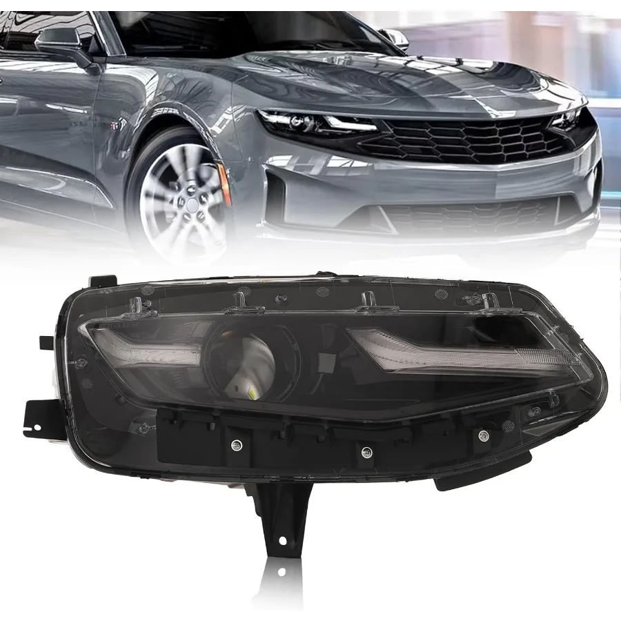 

Светодиодный проектор для фар в сборе, совместимый с Chevy Camaro 20192024, правая пассажирская фара для улучшенной ночной видимости