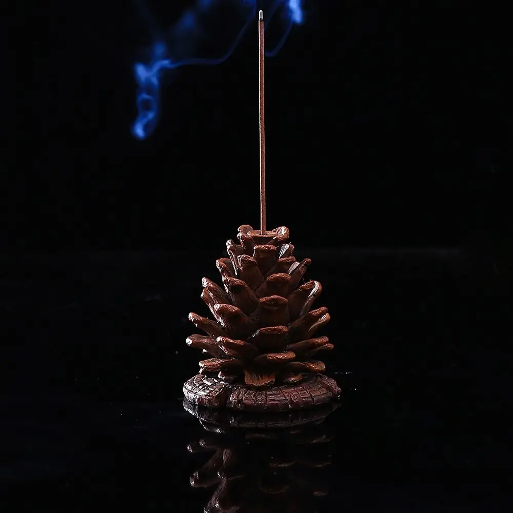 

Stereoscopic Simulation Pine Cone Fragrance Base Decorative Funny Incense Base Holder Resin Sandalwood Agarwood Seat Home