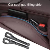 2pcs Car Seat Gap Filler Organizer Pule Waterproof Plug Strip with 2 Grooves Seat Crevice Storage Interior Storage Accessories