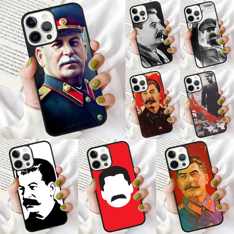 Russian Stalin Ussr Communism Phone Case for iPhone 16 15 14 12 13 mini PLUS X XS XR 11 PRO MAX Back Cover Fundas