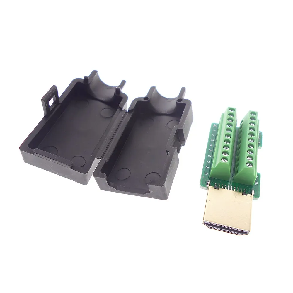 HDMI لحام خالية من ذكر رئيس لحام خالية HDMI كابل 2.0 نسخة 1.4 HD الهندسة خط واجهة التوصيل نقل محطة