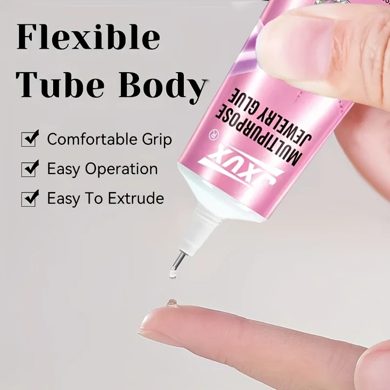 B7000 Schmuckkleber, transparent, für Strasssteine, 50 ml/1,68 fl. oz., Bastelkleber mit Präzisionsspitze, B-7000 Multifunktions-Textilkleber für Metall, Steine, Nageldesign und Schmuck