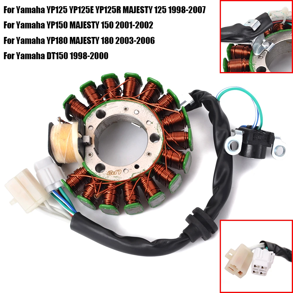 Motorcycle Stator Coil For Yamaha YP125 YP125E YP125R MAJESTY 125 1998-2007 YP150 YP180 MAJESTY 150 180 DT150 5DS-85510-00