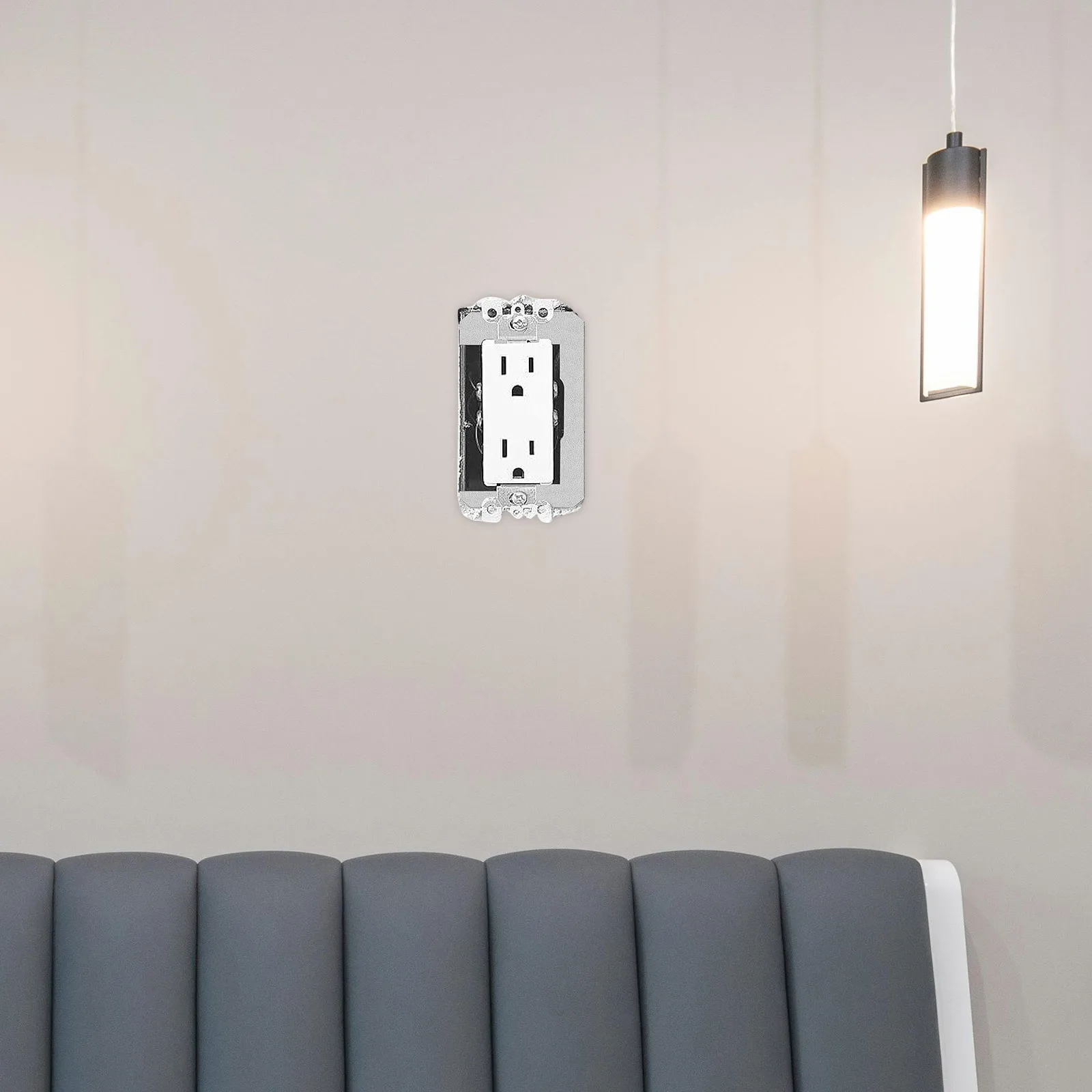 10 قطعة لوحة الحائط المعدنية الفواصل غطاء المخرج الكهربائي مستوي مفاتيح وعاء الحشوات فلوش تركيب ديكور المنزل #1