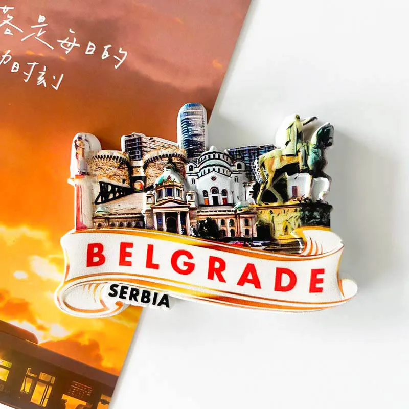 Bulgaria Fridge Magnets Ornament Souvenir UV Printing Craft Resin Refrigerator Magnets Sticker Collection Gift Home Decoration