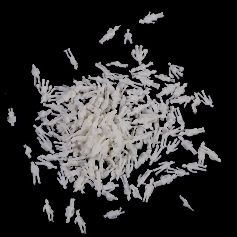 ABWE-Modell People Figuren Maßstab 1:200 Packung mit ca. 300 Stück, weiß, sortierter Stil