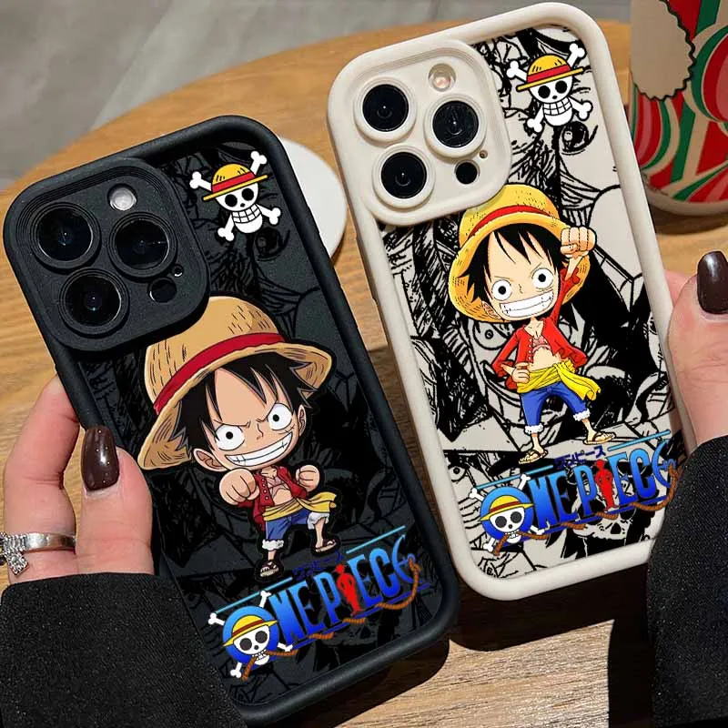Luffy One Piece For Apple iPhone 17 17Air 16 16E 15 14 13 12 Mini 11 Pro Max Eyes Ladder Phone Case