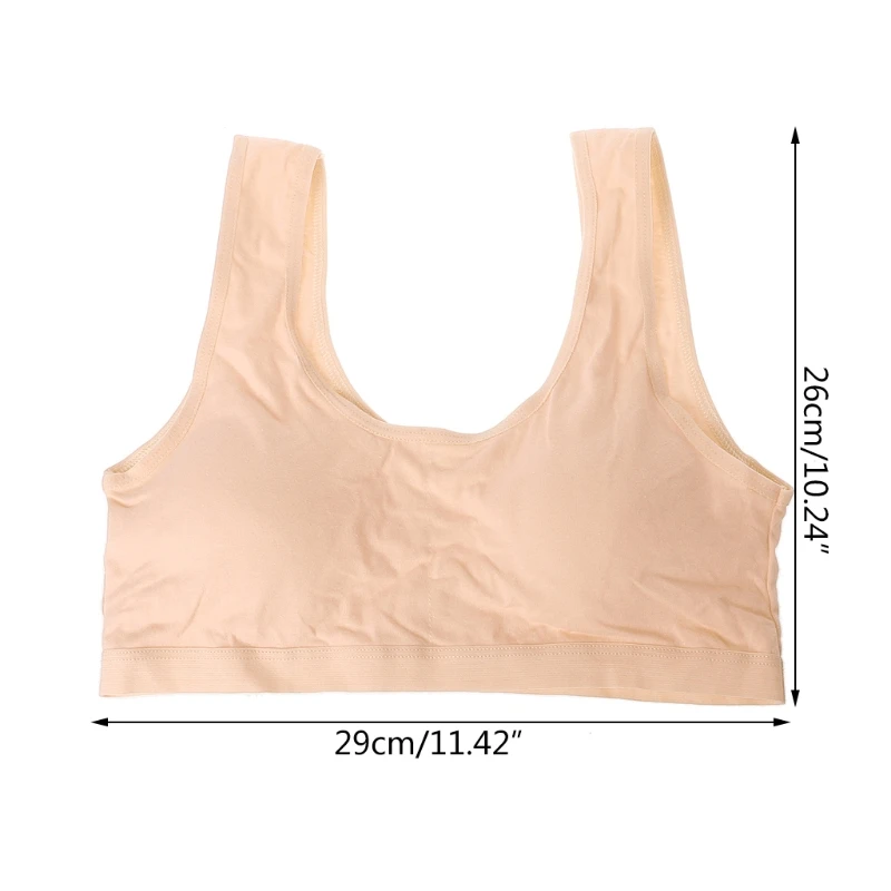 New Popular Soft Cotton Girls Training Bra with Removable Pads Little Girls Training Bras for Teenage Girls U-Back