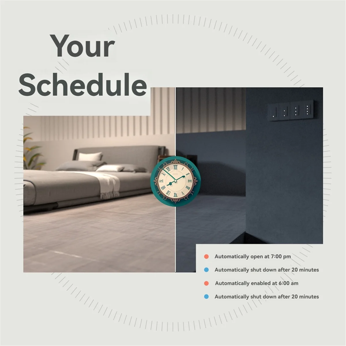 Tuya WiFi interruptor de luz inteligente necesita cable neutro 110-250V EE. UU. Luz de botón para Alexa Home Smart Life 2 Gang