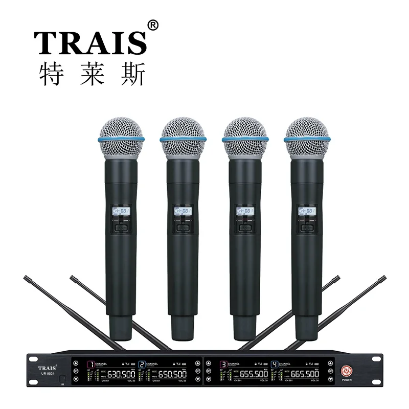 TRAIS UR-9024 Metal Wireless Handheld Microphone Professional Meeting Conference Mic