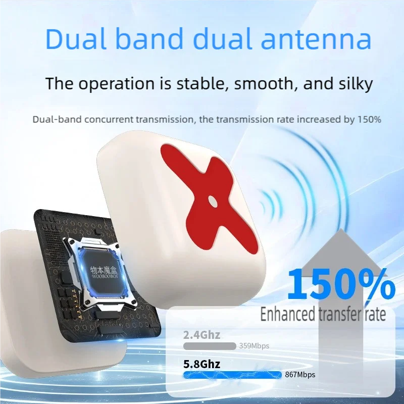 2025 2 in1 Wired to Wireless CarPlay Android Auto Adapter Plug&Play Stable BT WiFi Connect OTA Upgradable Fit 99% Vehicle