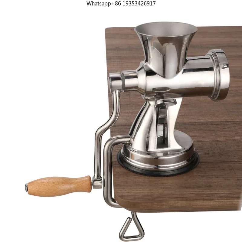 Household manual 304 stainless steel suction cup No. 5 meat grinder, suitable for filling sausage machine