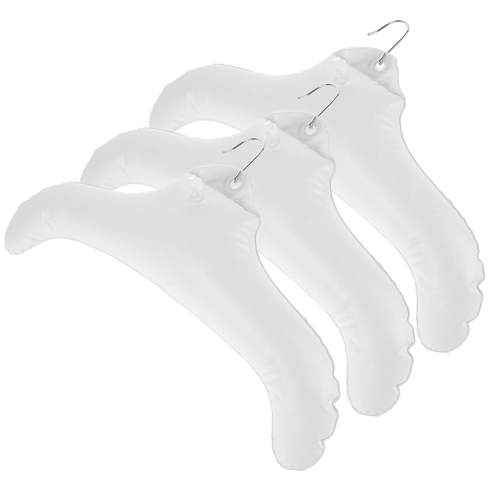 

Alipis Inflatable Hanger 3Pcs Portable Travel Hangers Round Shoulder Clothes Drying Rack Outdoor Coat Holder White