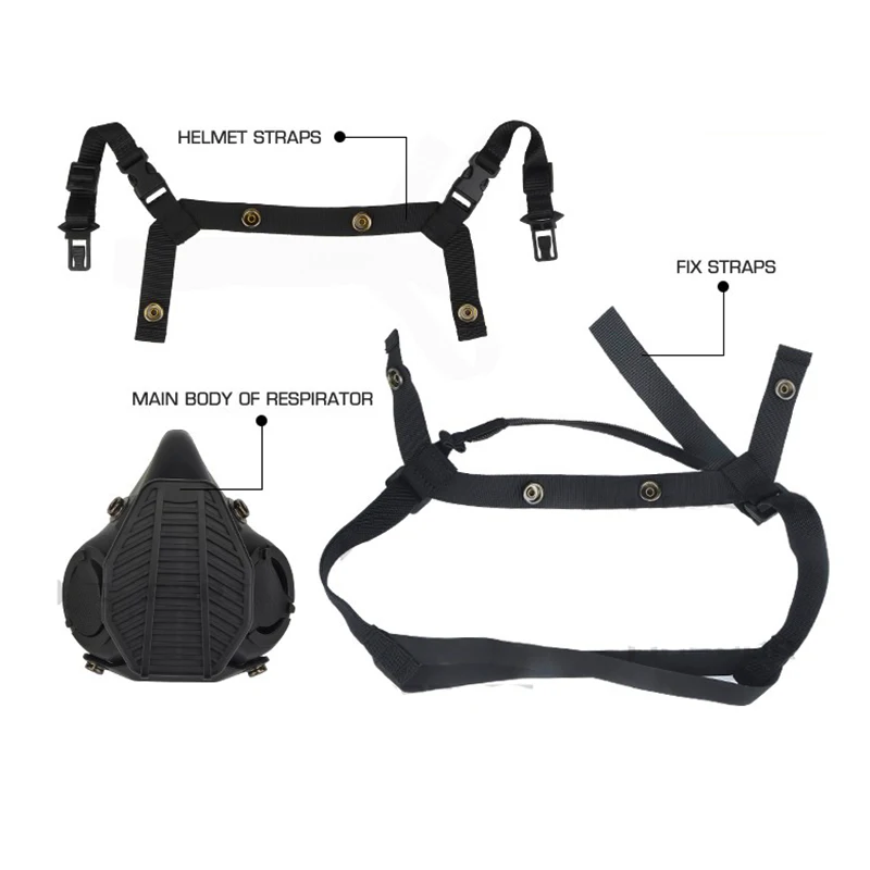 Hunting respirator SOTR combat respirator, outdoor protective half mask, dust mask for war games, hunting accessories