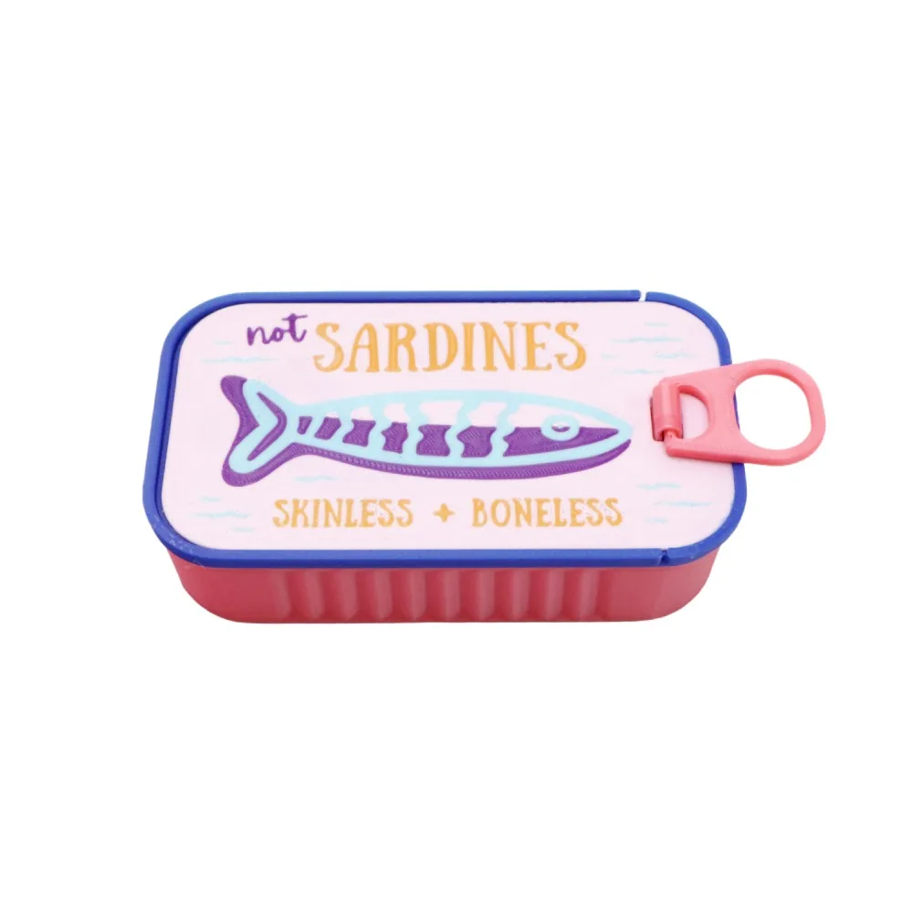 1Pc/set 3D Printed Sardine Tin Jewelry Box Durable Multi Functional Necklace and Earring Storage Box Decorative Creative