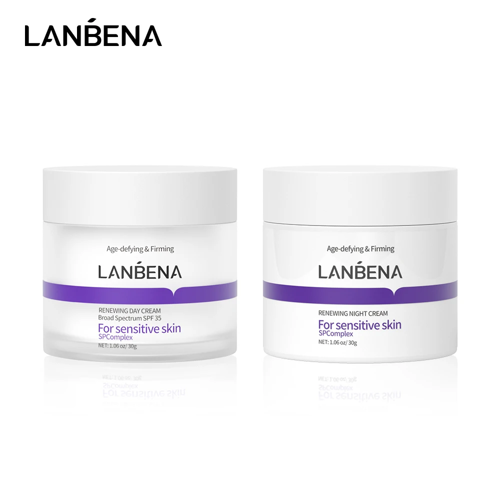 LANBENA Anti-Dull Anti-Wrinkle Renewing Day Cream Whitening Sunscreen Firming Soothing Plumping Night Cream For Sensitive Skin