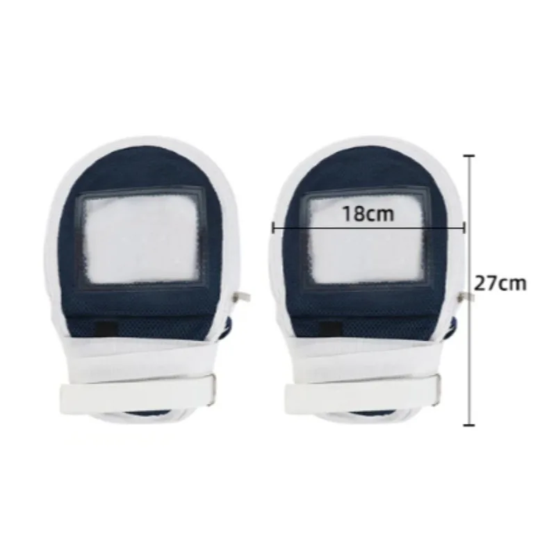 Restraint Glove Zipper Opening Visual Ventilation Bed Anti-scratch Anti-extubation Wrist Shielding Plate