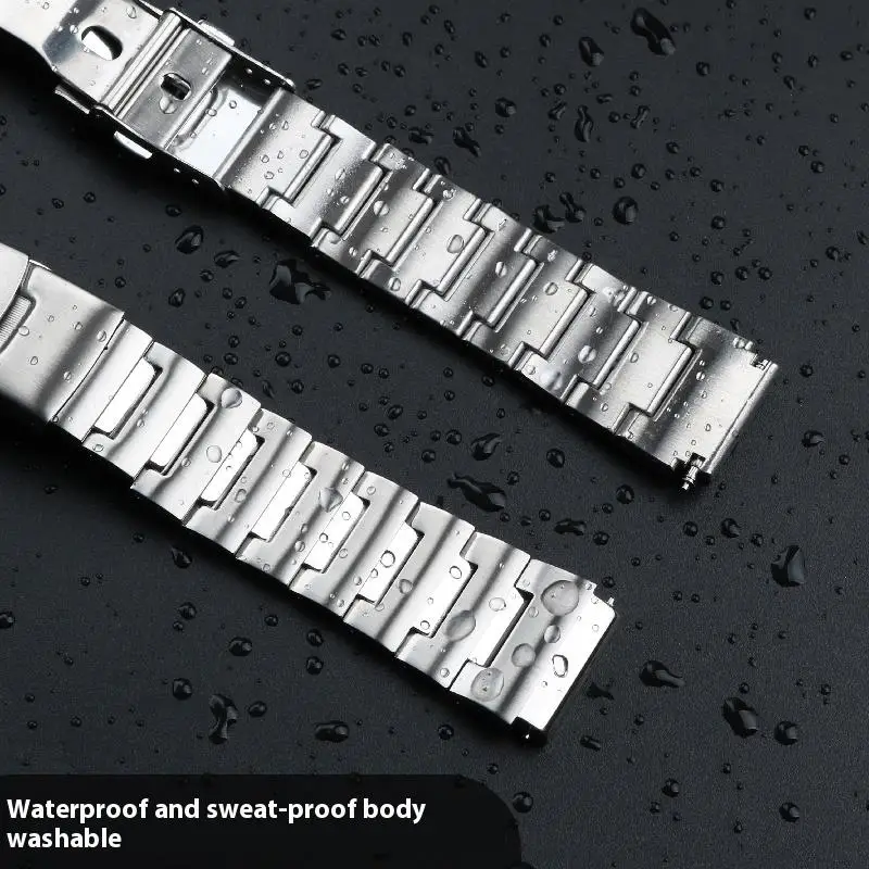 Accesorios de correa de reloj de acero inoxidable sólido para Casio G-SHOCK corazón de acero pulsera de GST-B300 banda de Metal modificada gst-b300